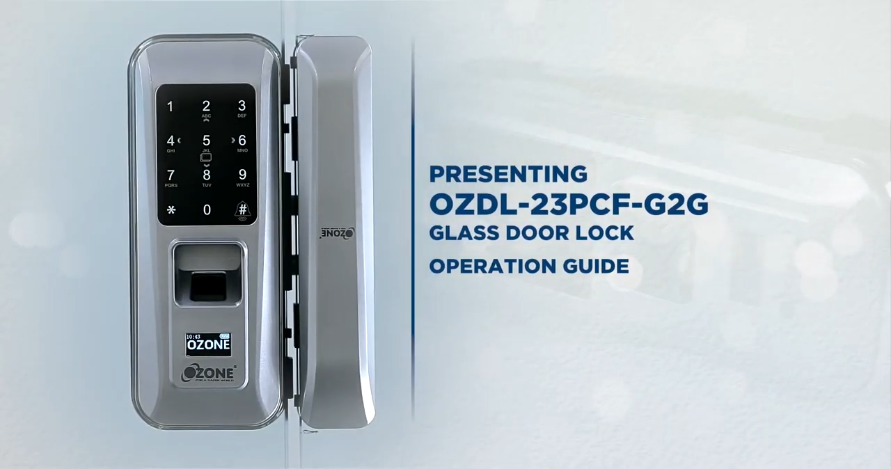 Ozone 4 in 1 Digital Glass Door Lock _ OZDL-23PCF-G2G _ Operation Video 0-4 screenshot
